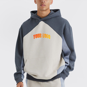 <b>Top</b> Selling Latest Design 100% Cotton Winter <b>Raglan</b> Sleeve Oversized Pullover Hooded Color Block Men's Hoodies Low MOQ - Product Image 3