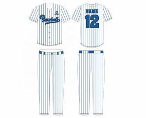 Uniformes de Béisbol para Adultos al por Mayor, Sublimados Personalizados, 100% Poliéster Transpirable, Opciones de Tallas Grandes, con Nombres de Equipos Personalizados - Product Image 1