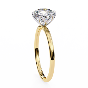Bague de fiançailles élégante avec halo de diamants de laboratoire taille coussin |   Bijoux de Mariage de Luxe Tendance en Or Rose 10K Certifié IGI - Product Image 3