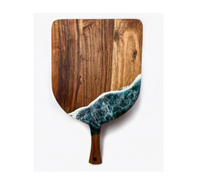 Planche à découper en résine époxy et bois, design rivière, pour cuisine domestique, cadeau de pendaison de crémaillère, blocs de découpe - Product Image 5