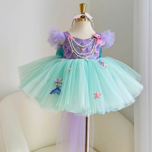 Nhung Nguyen Princess Small Knee-Length Eco-Friendly Fluffy Dress Baby Girls Kimsa Sequin Skirt <b>Flower</b> Made Vietnam OEM ODM - Product Image 4