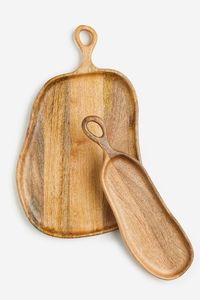 Eco Living Wooden Chopping Blocks Rectangle 1.5 Cm Thick With Handle Dishwasher Safe Anti Slip Durable Non Toxic Chopping Board - Product Image 2