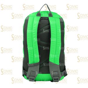 Civic Sports Unisex <b>Green</b> Polyester <b>Backpack</b> with White S Logo 20-35L Zipper Closure Daily Use Softback Style - Product Image 6