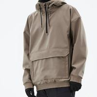 Veste de ski imperméable personnalisée pour homme et femme, anorak à demi-zip, vêtement technique d'extérieur, doublure polaire, manteau d'hiver