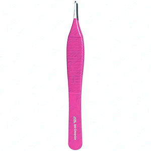 Surgical Tool with Plastic Clamp and Serrated <b>Clip</b> for Dressing Stainless Steel Tissue Forceps Manual Power - Product Image 1