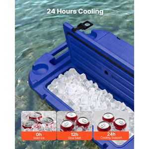 Borsa frigo galleggiante da 40 QT con scomparto asciutto e fune di traino (con ruote) - Product Image 3