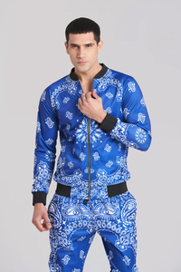 Conjunto Deportivo de Lujo Ecológico 2 en 1 para Hombre, con Capucha, de Poliéster, con Estampado Paisley y Animal/Puntos, Cierre con Cordón Ajustable - Product Image 5