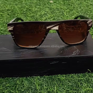 กรอบแว่นตาทรงเขาควายสี่เหลี่ยมสีฟ้าสุดหรูดีไซน์คลาสสิกสำหรับผู้ชายรูปหน้าเพชรจับคู่กับลวดลายสัตว์ - Product Image 1