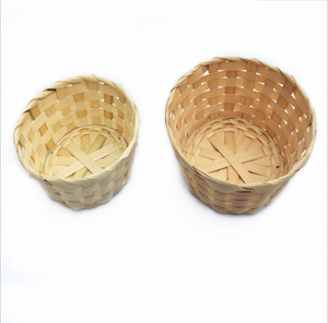 Cesta de Almacenamiento de Bambú, Cesta de Regalo de Bambú, Cesta de Servir de Bambú con Asa, Hecha a Mano, Venta al Por Mayor, Hecho en Vietnam - Product Image 2