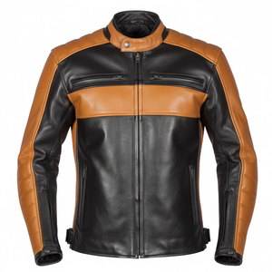 Chaqueta de cuero para motocicleta para hombre, diseño personalizado con tu propio logo, impermeable, informal. - Product Image 1