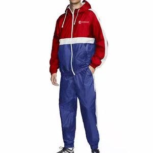 Nouveauté en gros : Survêtements en nylon pour hommes, couleur unie, mode décontractée, ensemble deux pièces - Product Image 1