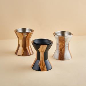 Arabic Home Decor Square Luxury Acacia Wood Resin Hand-made Aroma <b>Burner</b> Natural Scent Diffuser for Majlis <b>Oud</b> Bakhoor - Product Image 4