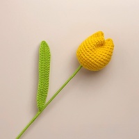 Mini bouquet de jacinthes tissées, fleurs artificielles préservées, fil à crocheter pour cadeau de la Saint-Valentin, décoration de la maison