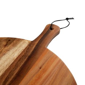 Tabla de cortar redonda de madera de acacia con asa para colgar, 1.3 cm de grosor, apta para lavavajillas, no tóxica y fácil de limpiar - Product Image 5