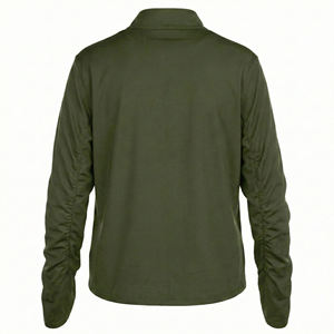 Blouson médical personnalisé en gros avec logo sur mesure, fermeture éclair intégrale, uniforme médical très élastique, haut de maintien au chaud pour infirmières - Product Image 3