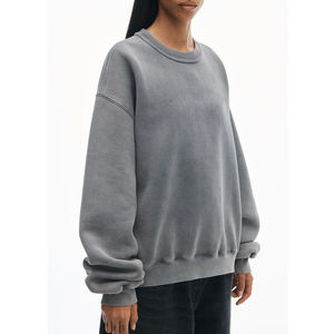 Sweat-shirts pour femmes sur mesure, à manches longues, col rond, coupe ample décontractée, vente en gros, sweats oversize pour femmes, OEM ODM - Product Image 3