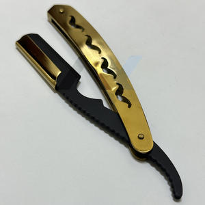 Nueva Navaja de Afeitar Plegable de Una Sola Hoja 2026, Cuchilla de Acero Inoxidable con Acabado Dorado, Cuchillas Reemplazables, Navaja de Afeitar para Hombre - Product Image 6