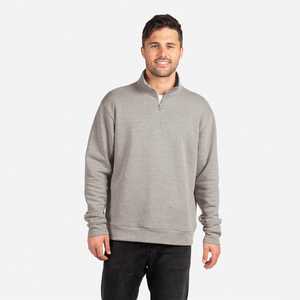 <b>Women</b> Fashion Fleece <b>Quarter</b> <b>Zip</b> Heather Gray Ladies <b>Quarter</b> <b>Zip</b> Fleece Zipper <b>Sweatshirts</b> Hoodie - Product Image 1
