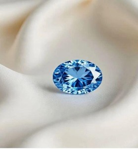 Diamante Cultivado en Laboratorio CVD, Ovalado, Azul, VVS1, Certificado IGI, 1CT, Corte Excelente, para Joyería Fina, Anillo de Compromiso, Proveedor Mayorista - Product Image 6