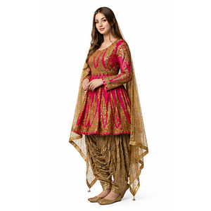 Vestido Tradicional Indio Pakistaní Lehenga para Mujer, Largo hasta el Suelo, Vestido de Novia Bordado a Mano, Verde y Negro, Ropa Étnica, Vestido Afgano - Product Image 2