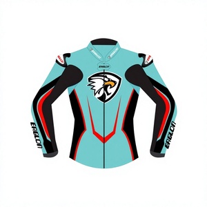 Chaqueta de Motociclismo Personalizada para Hombre, de Cuero Vacuno, para Carreras, con Protección de Nivel 2 CE |   Fabricante OEM Personalizado - Product Image 1