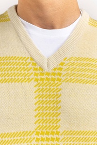 Suéter de punto tipo cárdigan sin mangas para otoño/invierno, personalizado con logotipo bordado en la parte delantera, con botones, cuello en V, informal, antiarrugas. - Product Image 2