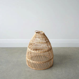 Paralumi a Cono in Rattan Intrecciato Fatti a Mano, Stile Lampadario Moderno di Lusso, Disponibili in 4 Misure per Coperture Luminose - Product Image 1