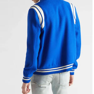 Custom Blank Men's Unisex Varsity <b>Jacket</b> Stand Collar Front Logo <b>Patchwork</b> Sport Coat - Product Image 6