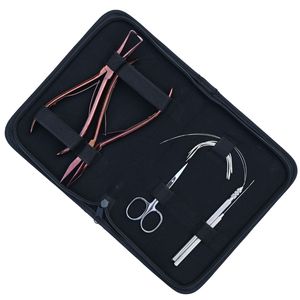 Kit d'outils professionnels pour extensions de cheveux : Pince à sertir plate, outil de retrait de perles, outil à boucle, mini-ciseaux, aiguille courbée en acier inoxydable - Product Image 6