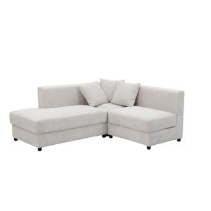 Canapé de rangement multifonctionnel en tissu <span class=keywords><strong>velours</strong></span> <span class=keywords><strong>blanc</strong></span> multifonctionnel Canapé japonais minimaliste contemporain confortable assis pour - Product Image 2