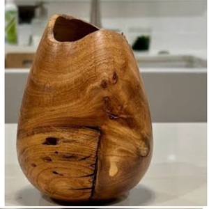 Florero de Madera de Mango Tallado a Mano, Decoración de Mesa para Sala de Estar u Oficina, Regalos y Uso al por Mayor, Florero de Madera Ecológico - Product Image 6