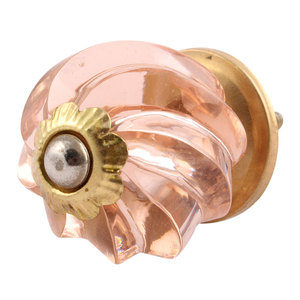 Handmade Premium Quality <b>Pink</b> Crystal Glass Modern Cabinet <b>Knobs</b> <b>Drawer</b> Pulls Dresser Handles Stylish Hardware - Product Image 1