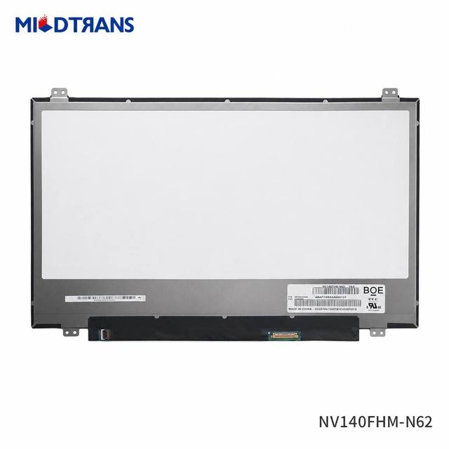 14.0 Inch Laptop Screen for BOE NV140FHM-N62 FHD 1920x1080 IPS Display Panel 30 Pin EDP Matrix Replacement for Lenovo 01AY920
