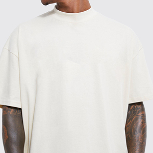 T-shirt Homme Oversize Hip Hop Uni à Manches Courtes et Épaules Tombantes, 100% Coton 220g, Respirant, Séchage Rapide, Écologique – Meilleure Vente - Product Image 6