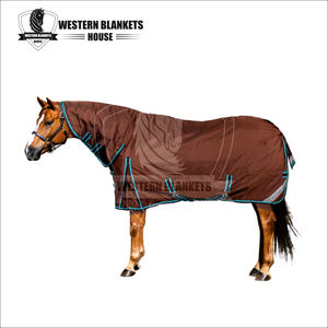 Couverture d'extérieur imperméable pour cheval, modèle standard, en tissu Ripstop 600D à carreaux, idéale pour l'hiver, par le fabricant Best. - Product Image 5