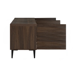 Luxury 1.8m Wood Media Bench Contemporary <b>Walnut</b> <b>TV</b> Cabinet with 4 Doors for Large Living Room and apartment daily use - Product Image 4