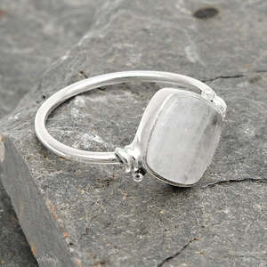 Natural Rainbow <b>Moonstone</b> Gemstone Promise <b>Ring</b> Crafted From 925 Sterling Silver Pretty Bohemian <b>Ring</b> For Wedding Or Gift - Product Image 6