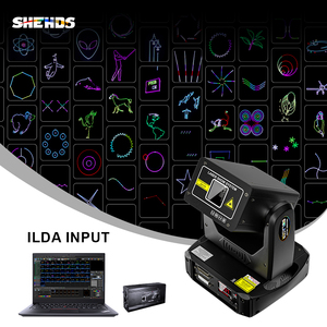 SHEHDS 6W Moving Head Laser Light DMX ILDA <b>Control</b> Animation Projector <b>RGB</b> DJ Laser Light for Nightclub Stage Lighting Solution - Product Image 4