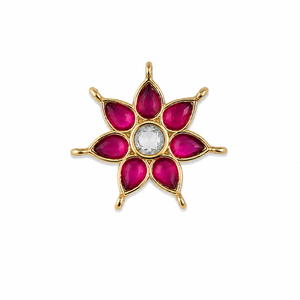 Connecteur en laiton Kundan Pachi avec placage en émail doré pour la création de bijoux DIY : colliers, ras-du-cou, Maang Tikka, Hathphool, composants pour boucles d'oreilles - Product Image 3