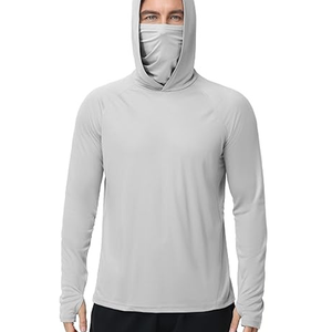 Sudadera con Capucha para Pesca UV para Hombre al por Mayor con Máscara Facial, Manga Larga, Poliéster, Ajuste Regular, Resistente a la Suciedad, Protección Solar, Camiseta Lisa - Product Image 3