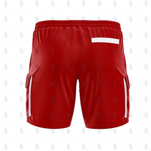 Shorts cargo pour hommes personnalisés OEM, tissage en toile, coton, polyester, taille élastique, séchage rapide, respirant, confortable, vêtements décontractés - Product Image 3