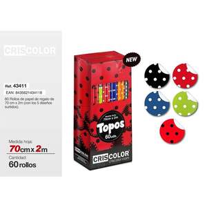 Papier d'emballage 70CM*2M PAPEL REGALO pour cadeaux - Product Image 1