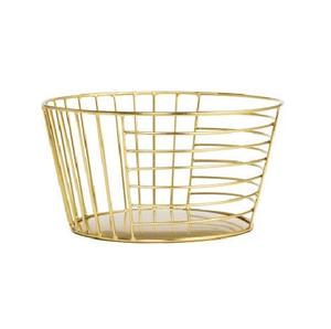 Panier à fruits en métal sculpté à la main avec un design de qualité supérieure, idéal pour une utilisation sur une table centrale dans une maison de luxe ou pour la décoration d'événements. - Product Image 1