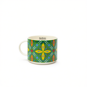 Excelsa Ceramic <b>Mugs</b> <b>Set</b> Of 4 Jumbo Puebla Porcelain 50 Cl Multicolor Bohemian Floral Design Large Capacity Home Party Use - Product Image 3