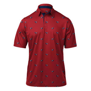 เสื้อยืดคุณภาพสูงสำหรับผู้ชาย ผ้าคอตตอนผสมสแปนเด็กซ์ ถักทออย่างดี ทรงฮิปฮอป คอปก แขนสั้น แห้งเร็ว สวมใส่สบาย รับผลิตแบบ OEM พร้อมสกรีนโลโก้ด้านหน้า BD - Product Image 1