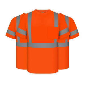 Ropa de Trabajo de Seguridad, Camisa Reflectante de Alta Visibilidad, Ropa de Trabajo de Poliéster/Algodón, Camisa Reflectante Impermeable de Manga Corta - Product Image 1