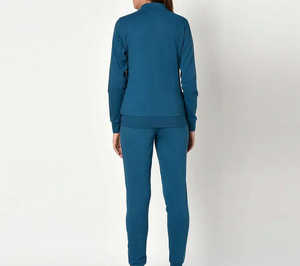 ชุดวอร์มสีพื้นสำหรับผู้หญิง แขนยาว มีฮู้ด ปิดด้วยเชือกผูก มีกระเป๋าข้าง ระบายอากาศได้ดี สวมใส่สบาย ไซส์พลัส - Product Image 2