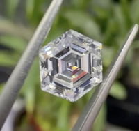Diamant blanc de couleur D cultivé en laboratoire, hexagonal, CVD HPHT, certifié par un tiers, fabrication de bijoux fantaisie sur mesure, RAAMAA