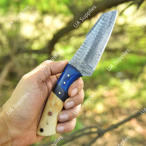 Cuchillo de Acero de Damasco de Espiga Completa, de Alta Calidad, Grado Industrial, Multifuncional, Afilado como una Navaja, Hoja Fija, para Caza, Camping y Actividades al Aire Libre, OEM - Product Image 3