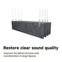 Panneau acoustique moderne en polyester coloré, léger, design suspendu, insonorisant, pour les halls d'hôtels et la décoration des écoles